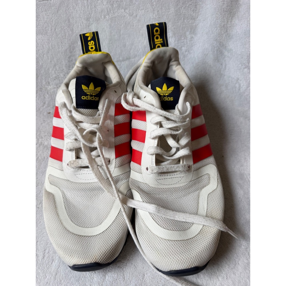 Adidas Multix Sneakers Mens 8 White Red Yellow Good GX8378 Low Top Athletic